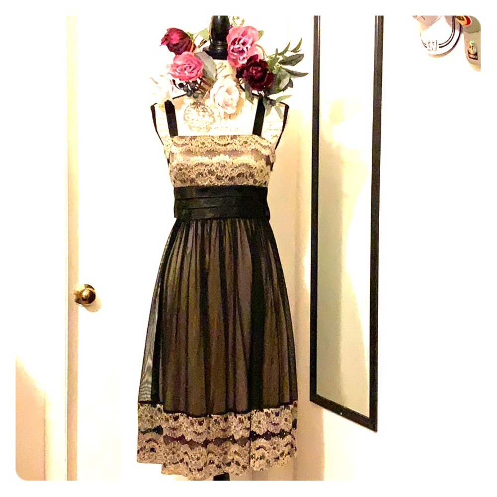 Kathy Roberts Black Sparkling Dress